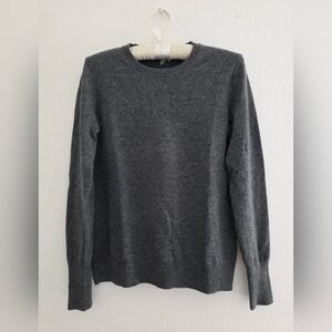 Everlane Women's Donegal Cashmere Sweater Crew Neck Long Sleeve In Gray Sz XS